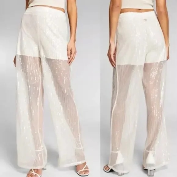 Jeannie Mai x Inc International Sheer Sequin Pants - Picture 1 of 1